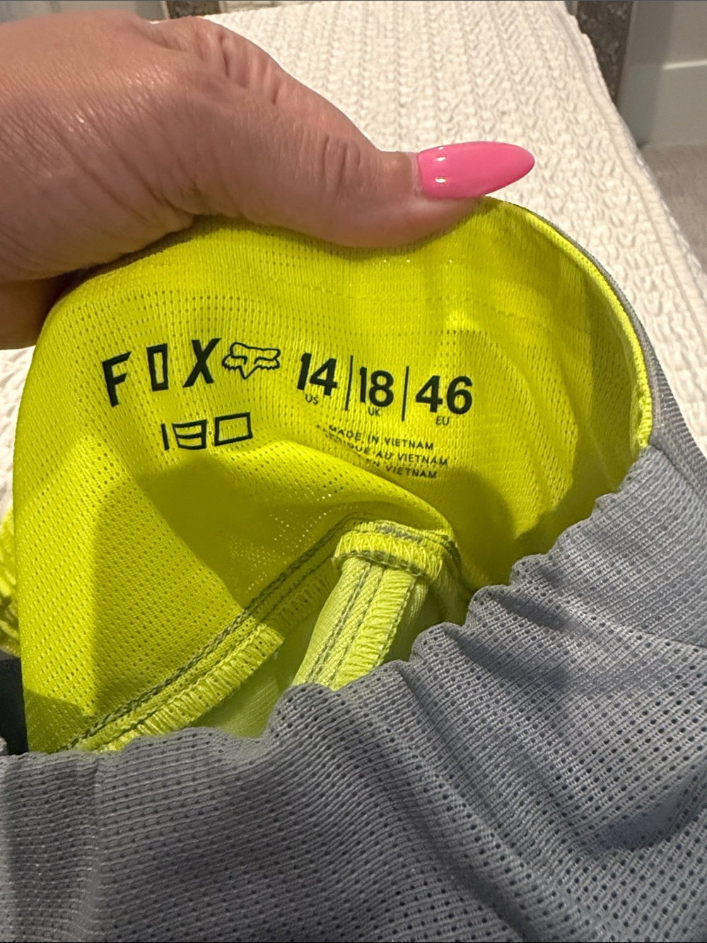 Fox Gray and Hi-Vis Yellow MX Pants - Picture 4 of 4